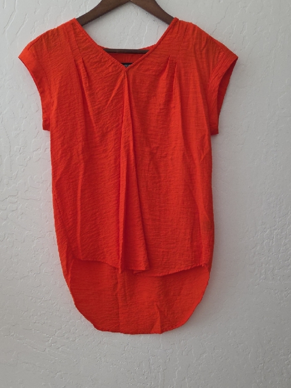 Simply Vera Vera Wang Bright Orange V-Neck Blouse